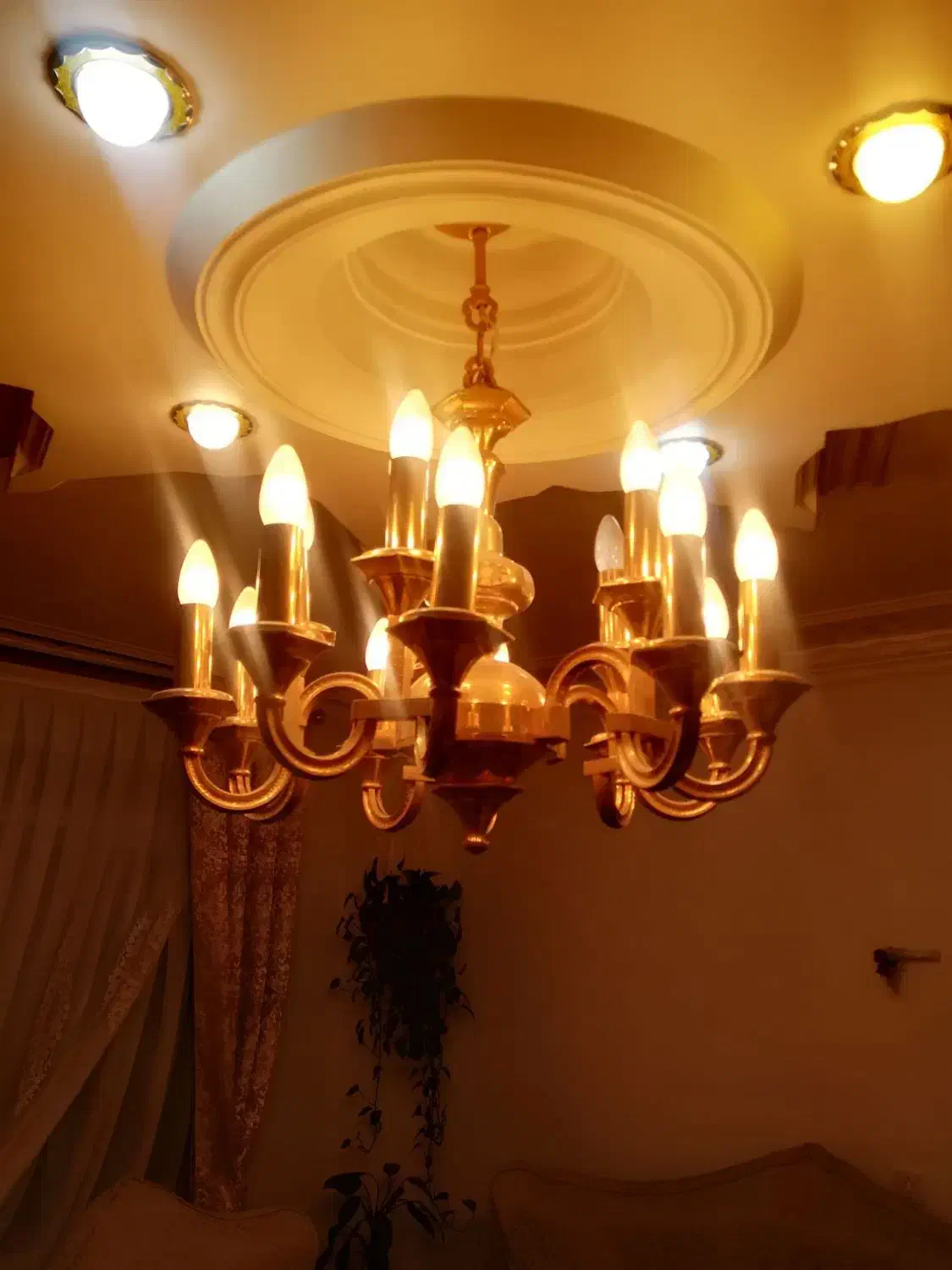 لوستر برنجی|لوستر و چراغ آویز|تهران, شهرک غرب|دیوار