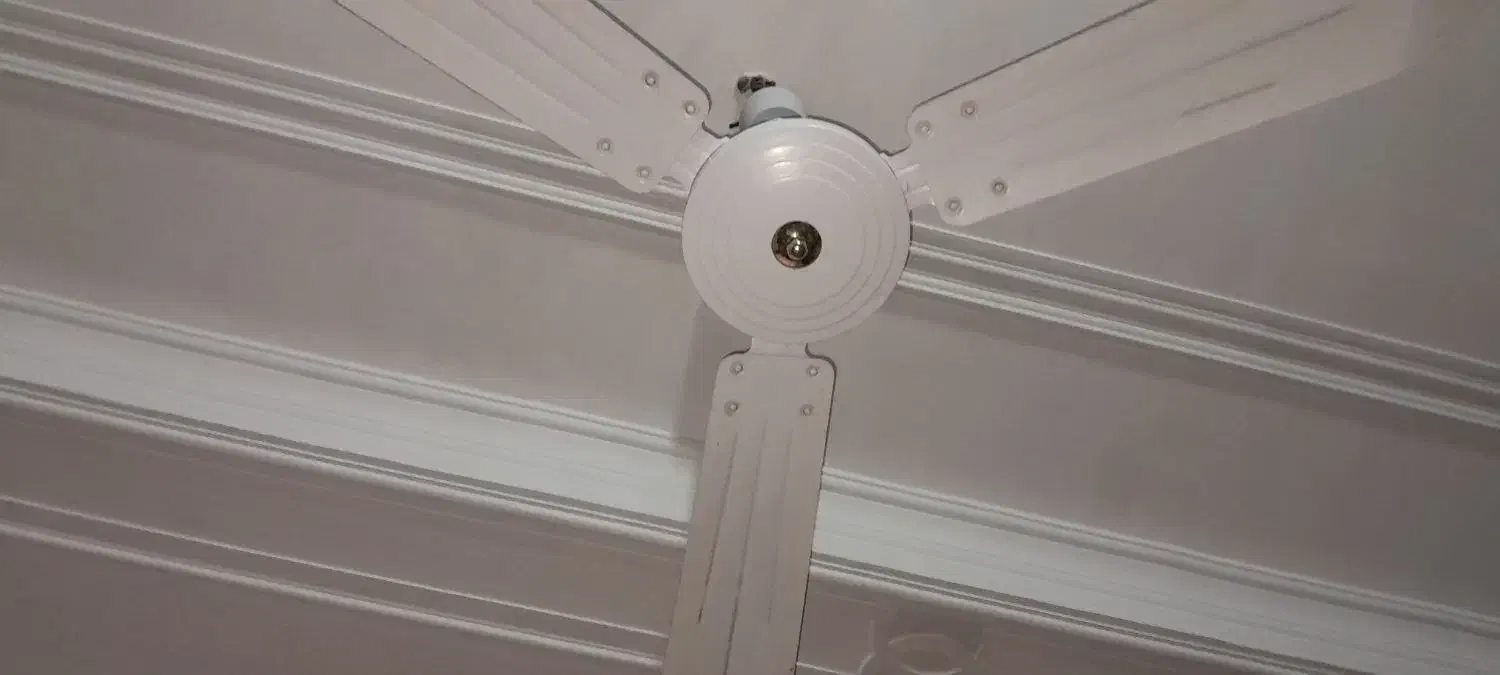 دوعدد پنکه سقفی|پنکه و تصفیه‌کنندهٔ هوا|چمستان, |دیوار