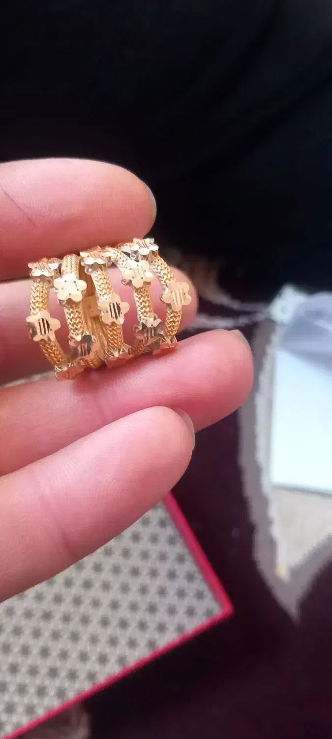 النگو استخوانی سایز۳ و انگشتر|جواهرات|دهدشت, |دیوار