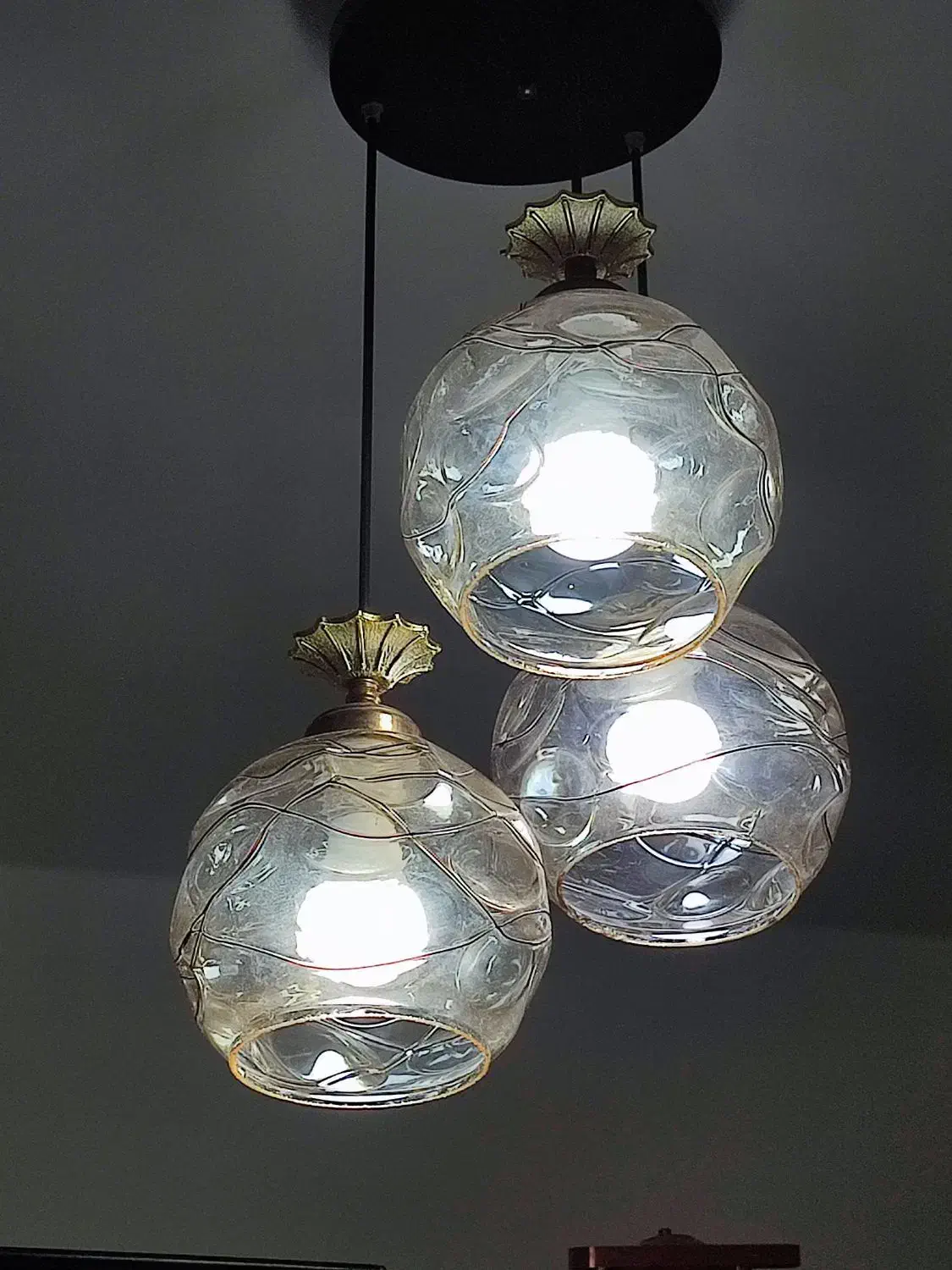 لوستر سه تایی آشپزخانه درحد نو قیمت 45000|لوستر و چراغ آویز|زنجان, |دیوار