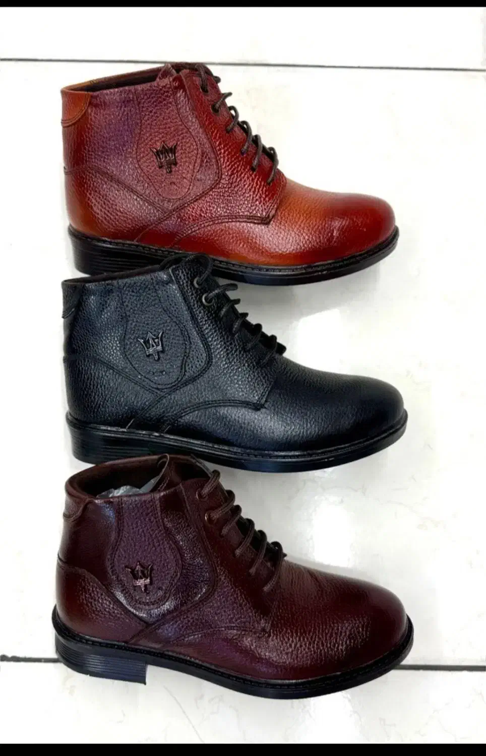 نیم بوت چرم گاوی تبریز|کیف، کفش، کمربند|کرمانشاه, |دیوار