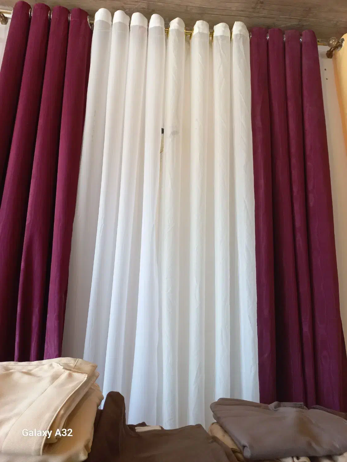 پرده آماده پانچی|پرده، رانر، رومیزی|درگهان, |دیوار