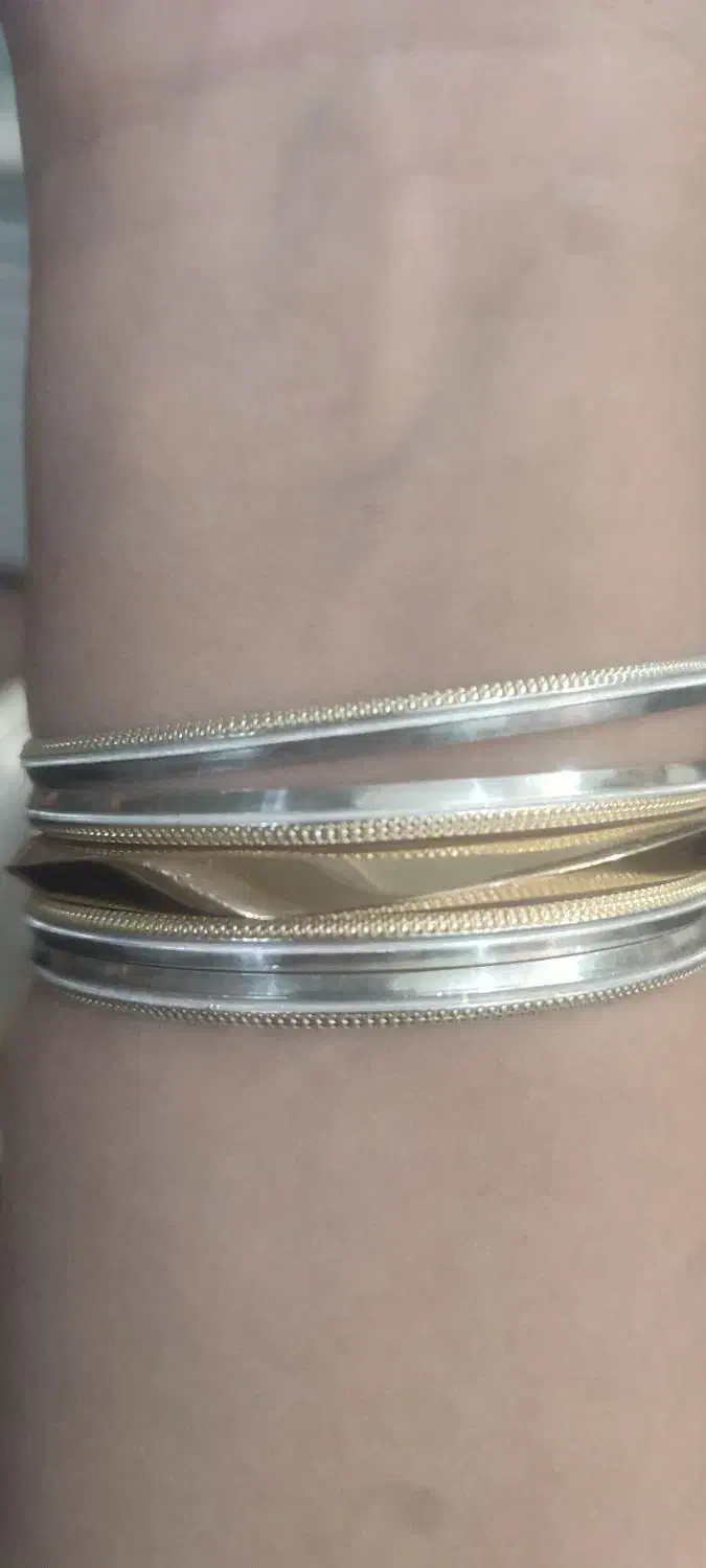 چهارتا النگو نقره 925 سایز سه|جواهرات|خرم‌آباد, |دیوار