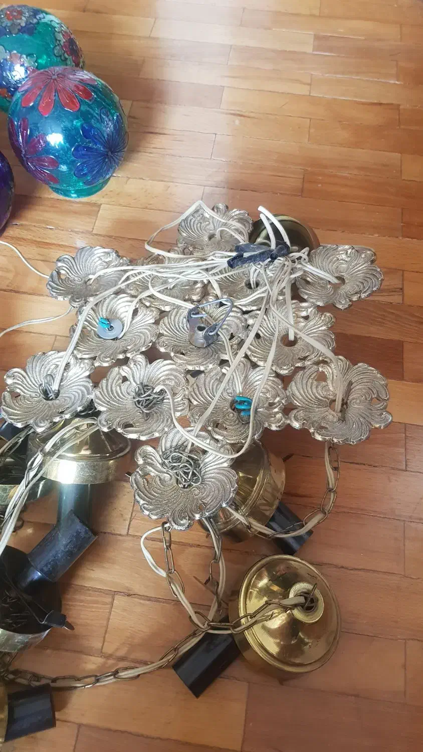 لوستر حبابی آویز برنجی|لوستر و چراغ آویز|تهران, جردن|دیوار