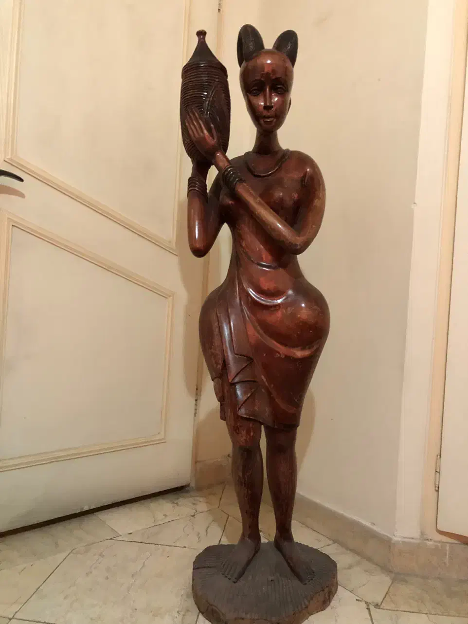 مجسمه تمام چوب صنایع دستی آفریقا|صنایع دستی و سایر لوازم تزئینی|تهران, پاسداران|دیوار