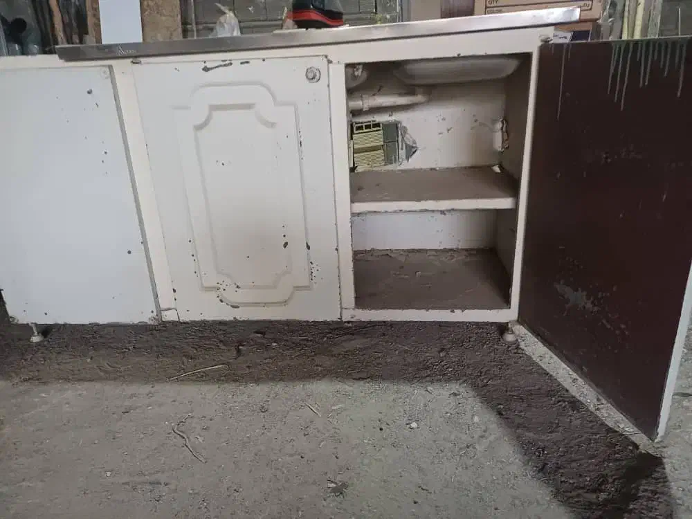 سینک ظرف شویی دو قلو و کابینت|مصالح و تجهیزات ساختمان|فلاورجان, |دیوار