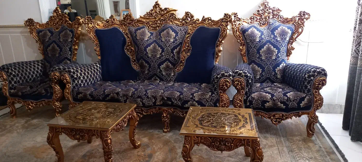 مبل سلطنتی شیک ۹نفره|مبلمان خانگی و میز عسلی|قم, قلعه کامکار|دیوار