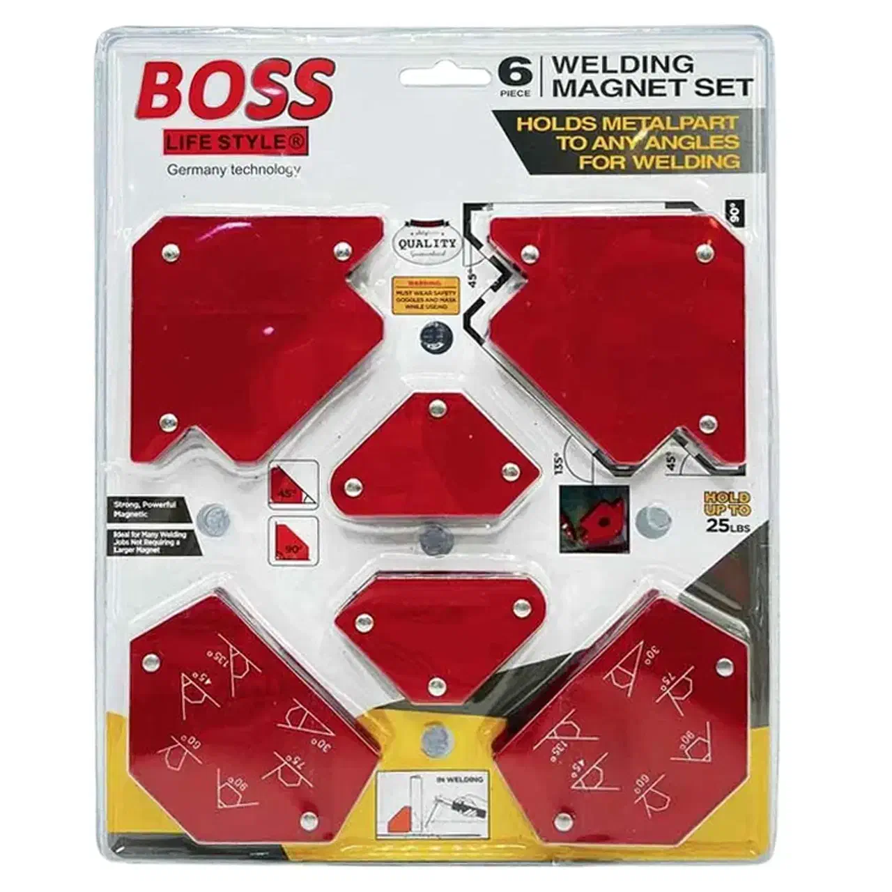 مجموعه6عددی گونیا مگنتی( آهنربایی )جوشکاری باسJT-6|ابزارآلات|اصفهان, چرخاب|دیوار