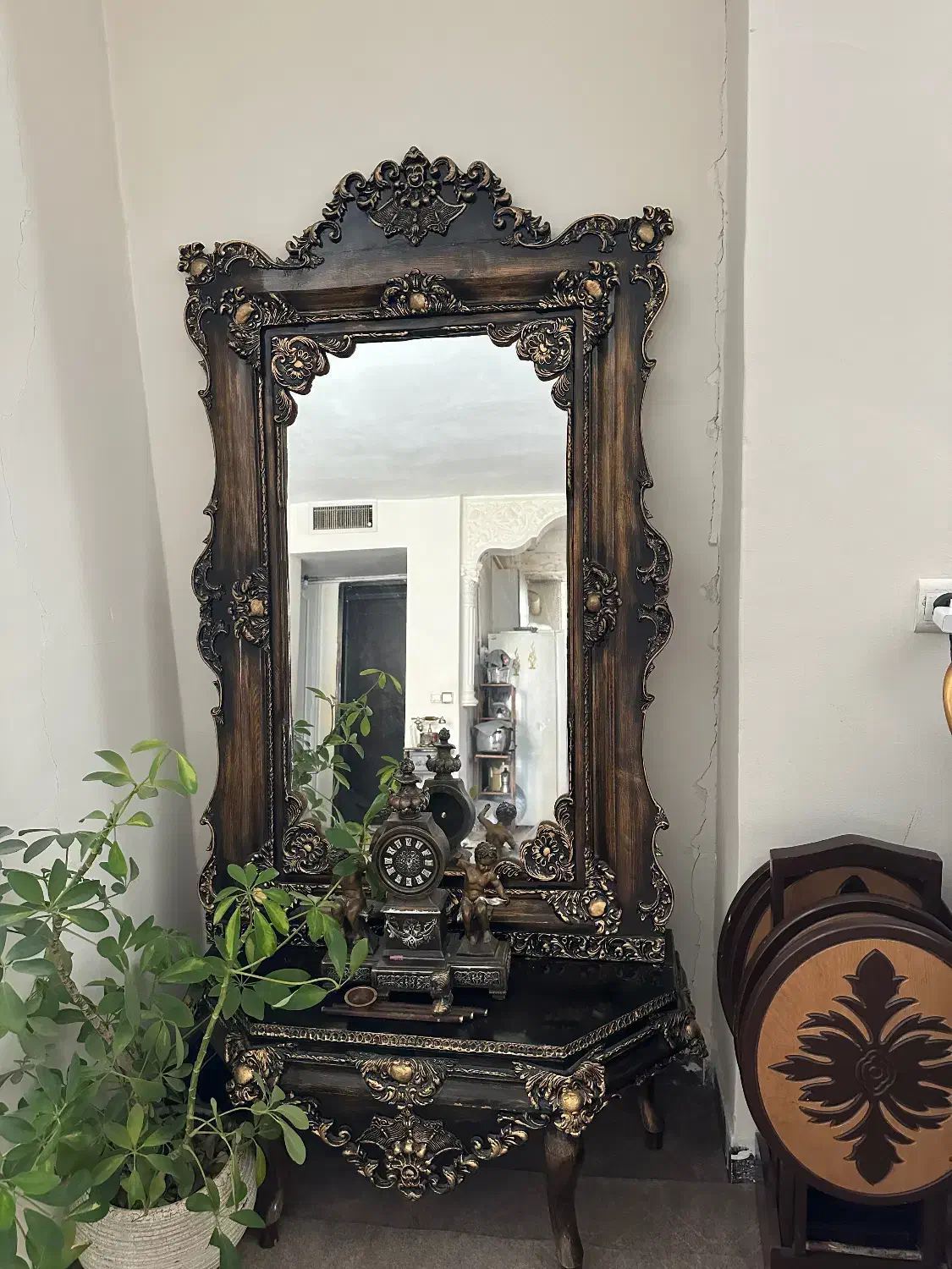 کنسول آینه و ساعت|بوفه، ویترین، کنسول|دورود, |دیوار