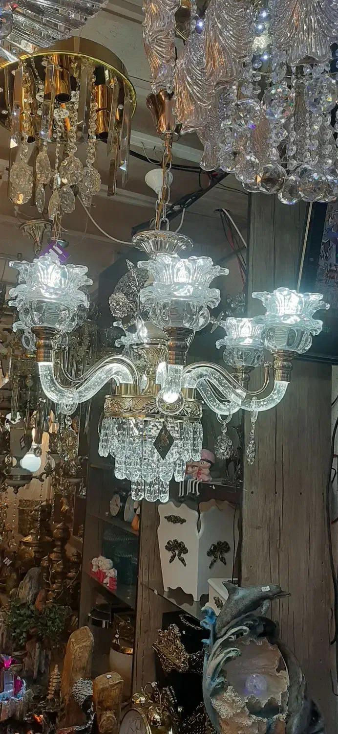 لوستر بلوری خارجی با نصب رایگان و اقساط ۶ ماهه|لوستر و چراغ آویز|اراک, |دیوار