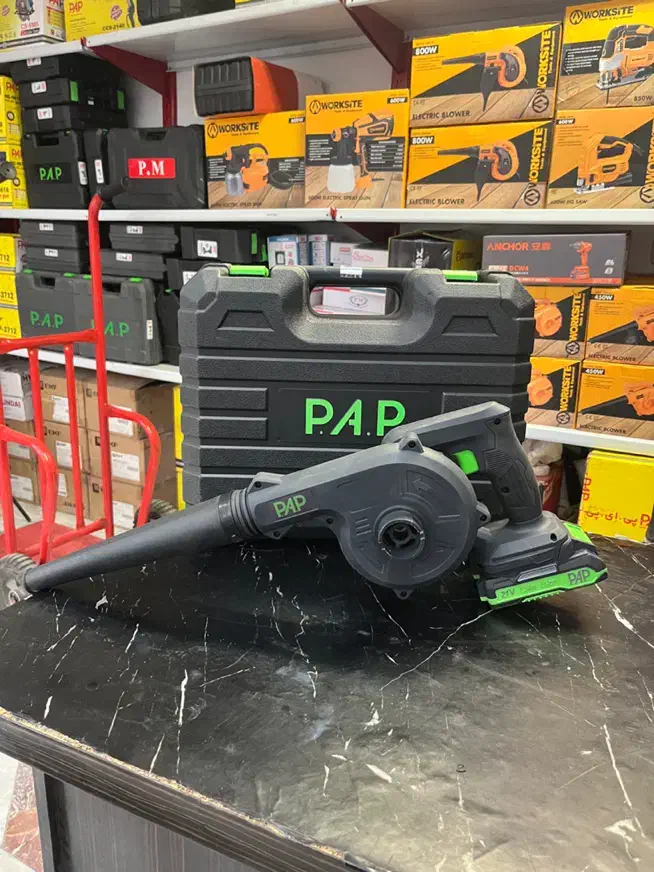 بلوور شارژی ۲۱ ولت دمنده مکنده شارژی pap جارو برقی|ابزارآلات|تهران, شیخ هادی|دیوار