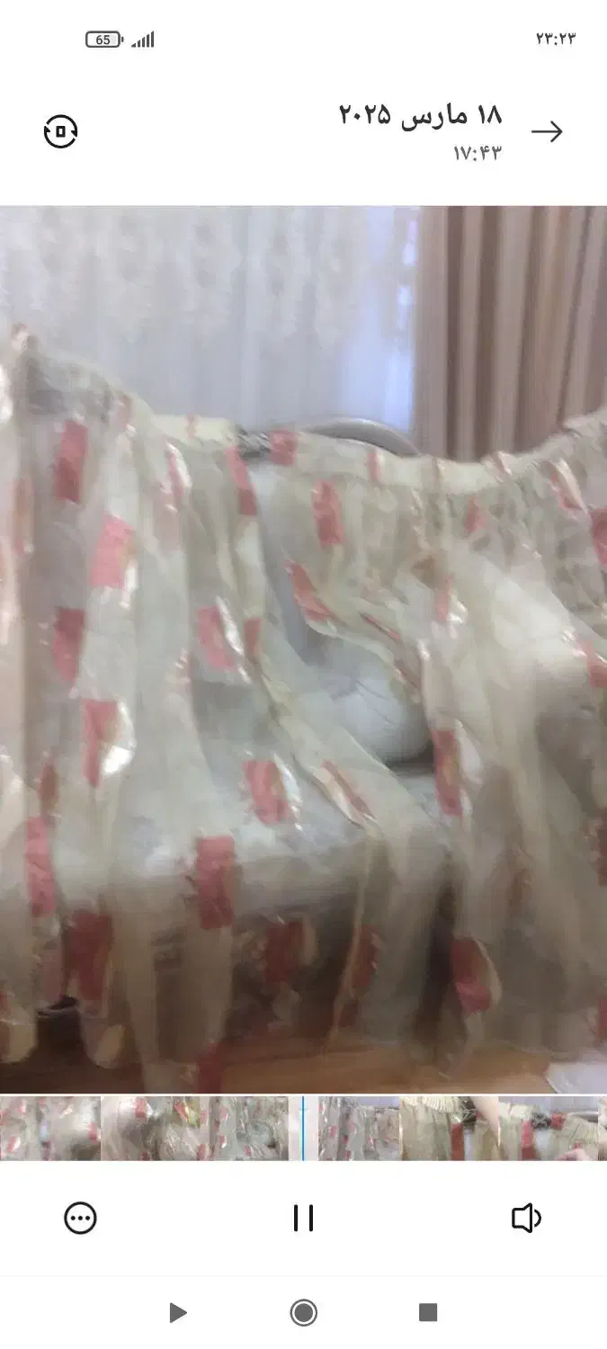 ۲عددپرده حریر وسالن پذیرایی  وخواب واشپزخانه|پرده، رانر، رومیزی|بندر انزلی, سامانسر|دیوار