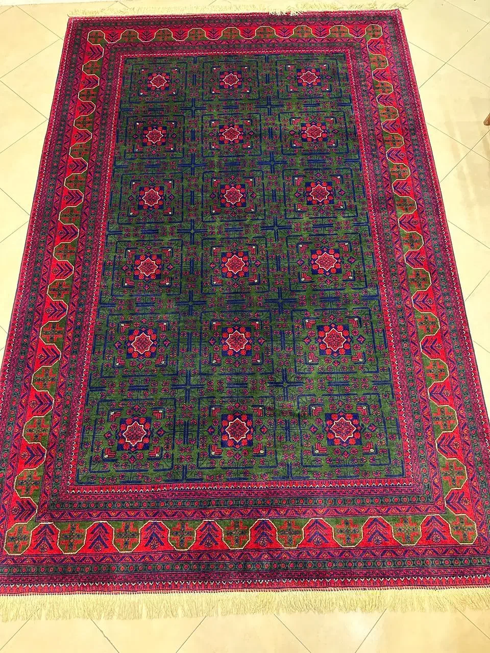 فرش دستباف ۶متری کرک نقش بخارایی|فرش|مشهد, راهنمایی|دیوار