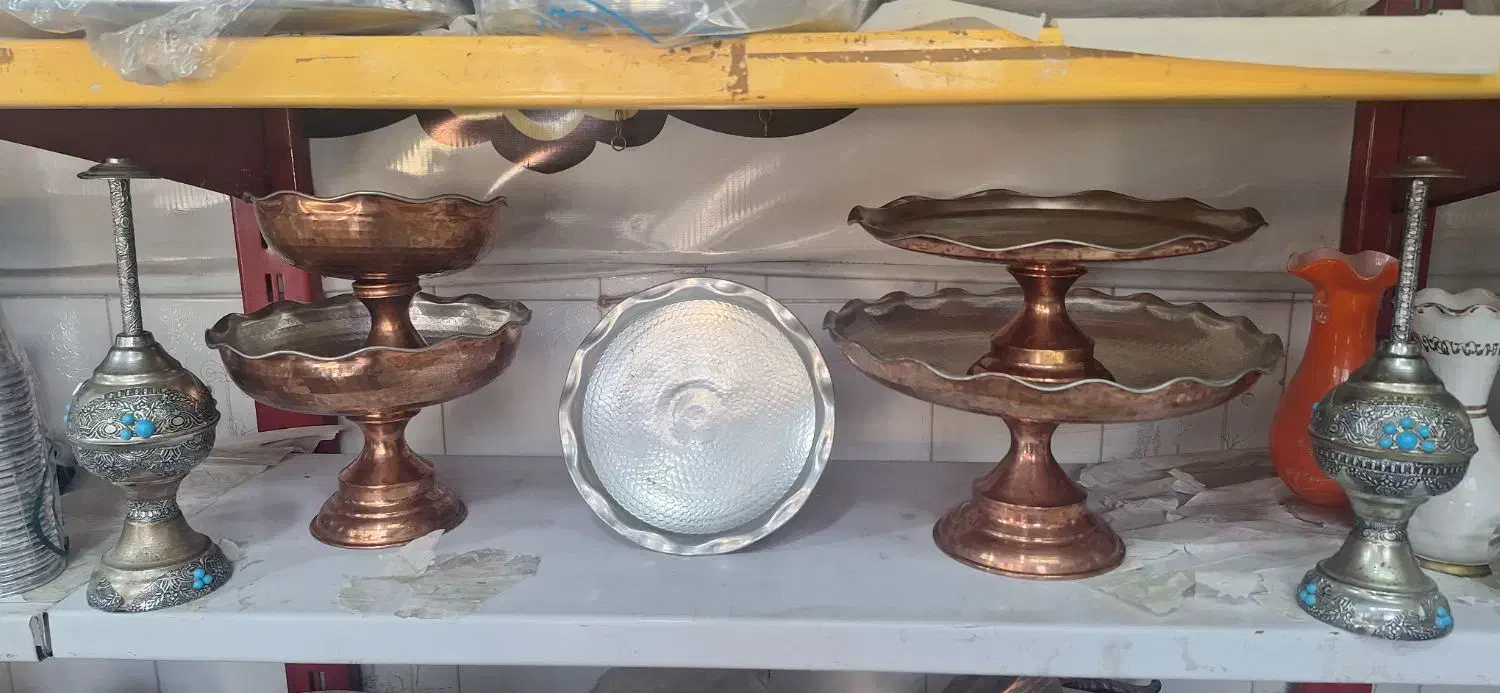 ست جا میوه و شیرینی مسی|ظروف سرو و پذیرایی|کرج, کلاک نو|دیوار