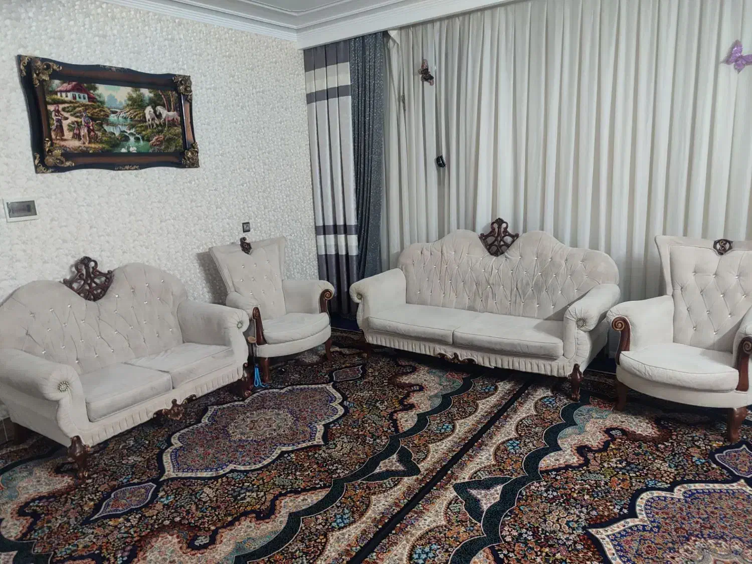 مبل7نفره|مبلمان خانگی و میز عسلی|رباط‌کریم, رباط‌کریم|دیوار