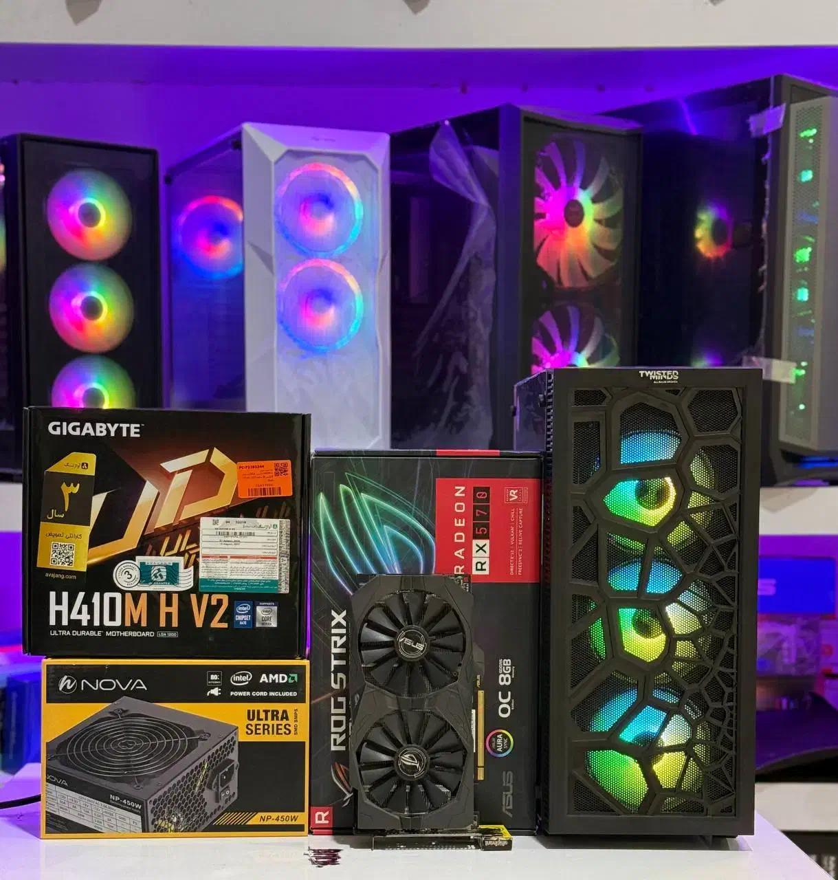 کیس گیمینگ I310100F + کارت Asus ROG 8GB رم 16|رایانه رومیزی|مشهد, آبکوه|دیوار