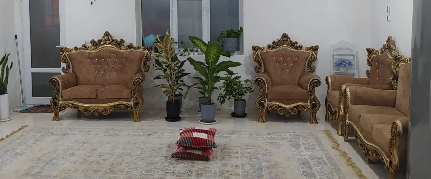 مبل ۷نفره سلطنتی درحدنو با پارچه مسکو|مبلمان خانگی و میز عسلی|بندر ماهشهر, |دیوار