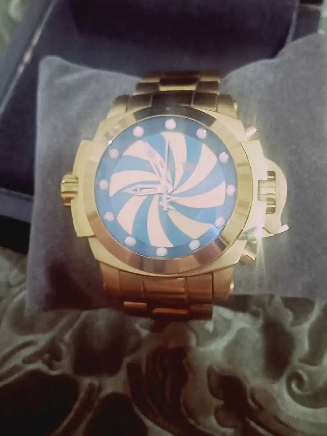 ساعت مردانه طلایی اینویکتا سه موتوره دو صفحه ای|ساعت|ساری, |دیوار