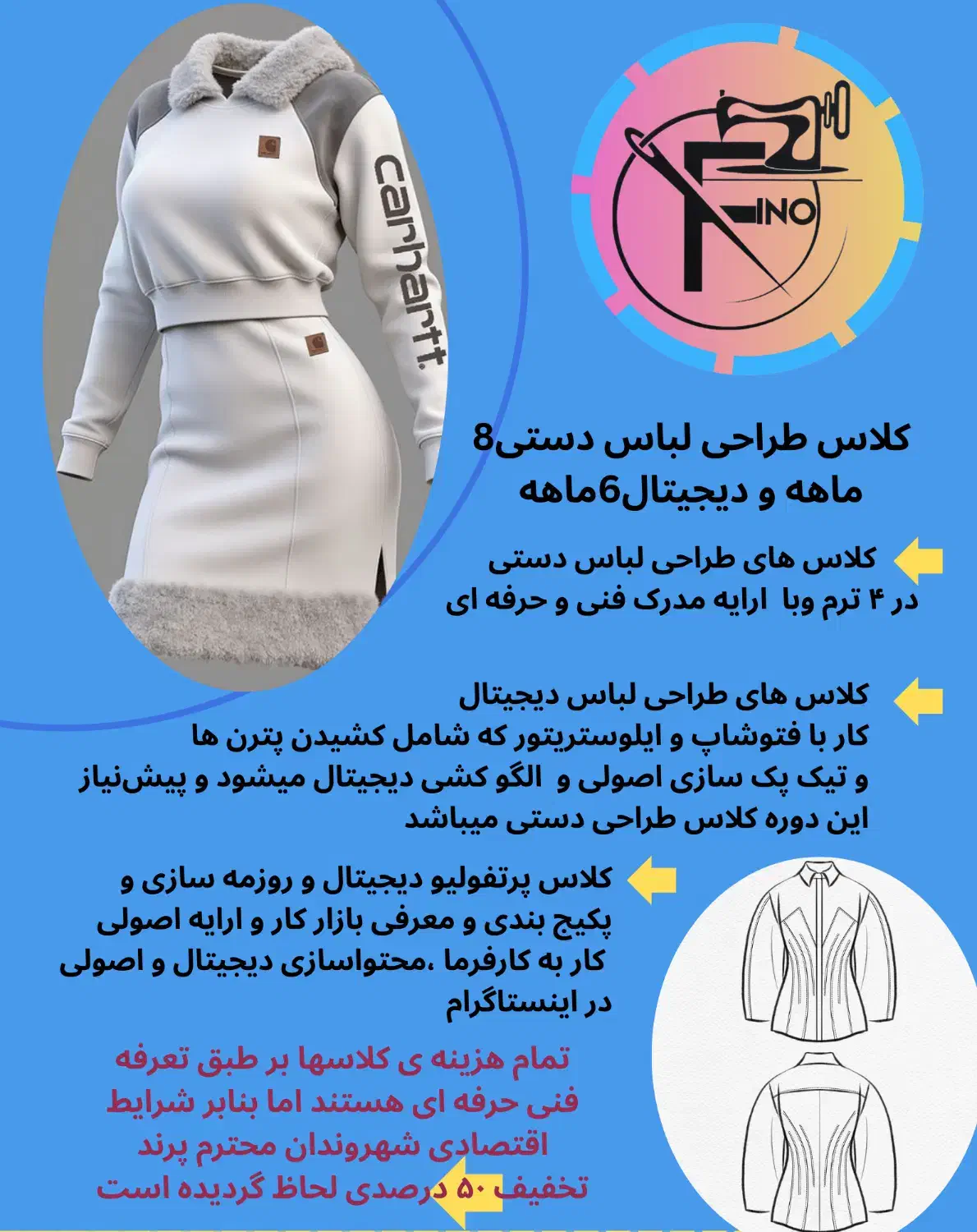 طراحی لباس|خدمات آموزشی|پرند, فاز ۲|دیوار