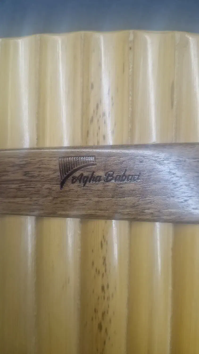 پن فلوت ۲۳ لوله ای بامبو اصل دست ساز|سازهای بادی|اصفهان, سروستان|دیوار