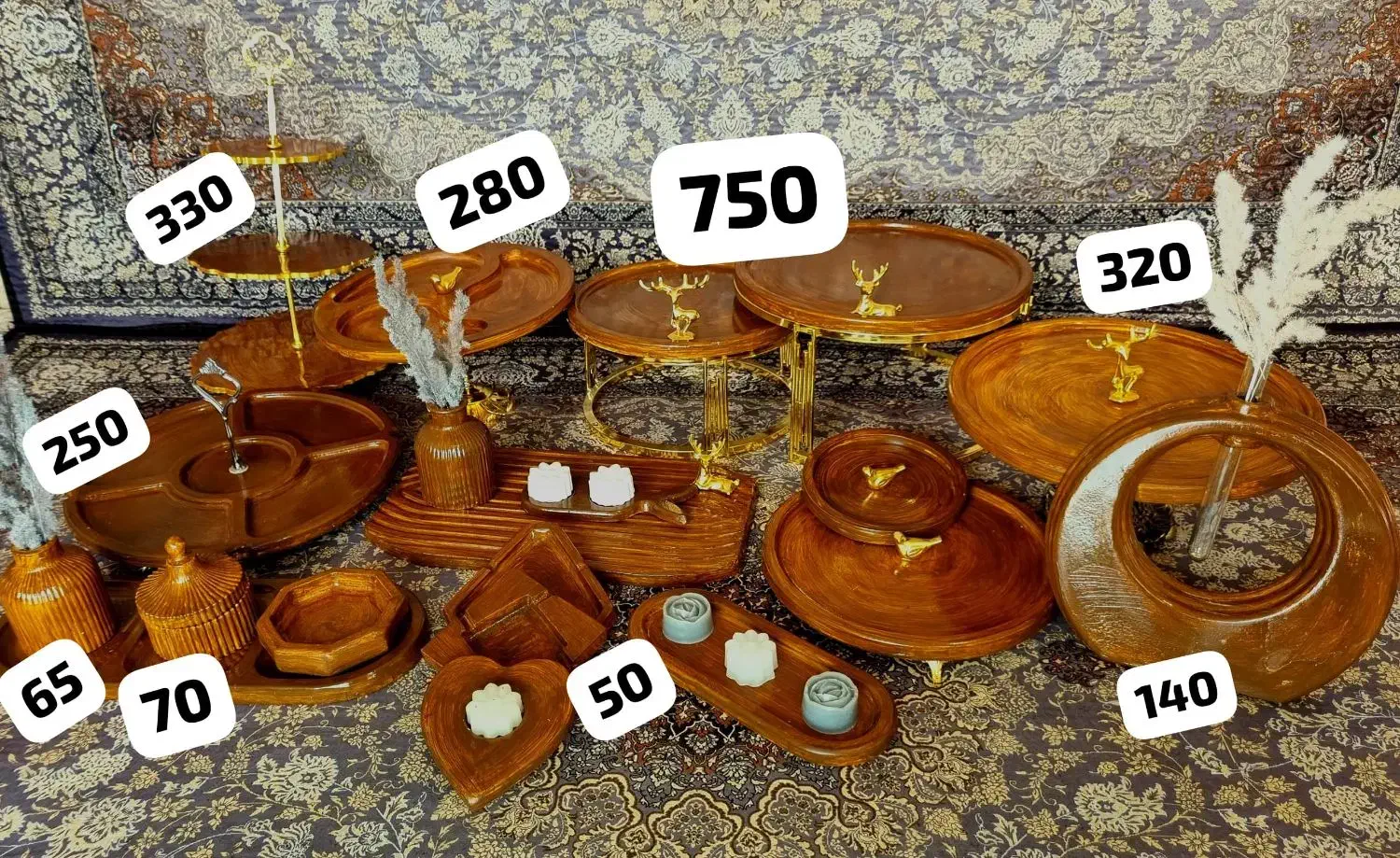 ظروف سرو و دکوریجات سنگ مصنوعی|ظروف سرو و پذیرایی|ششده و قره بلاغ, |دیوار