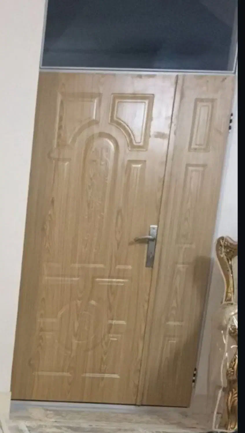 درب دو لنگه نو و بدون ایراد همراه دستگیره|مصالح و تجهیزات ساختمان|میانه, |دیوار