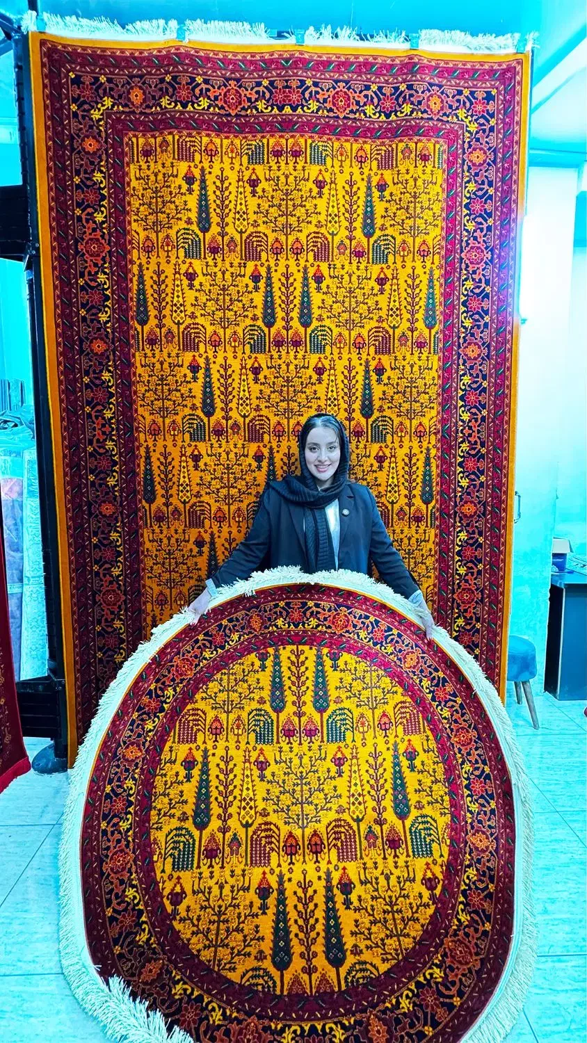 فرش کد ۷۰۹ عسلی نخ اکرولیک ۱۲و۹و۶متری|فرش|قم, چهار امامزاده|دیوار