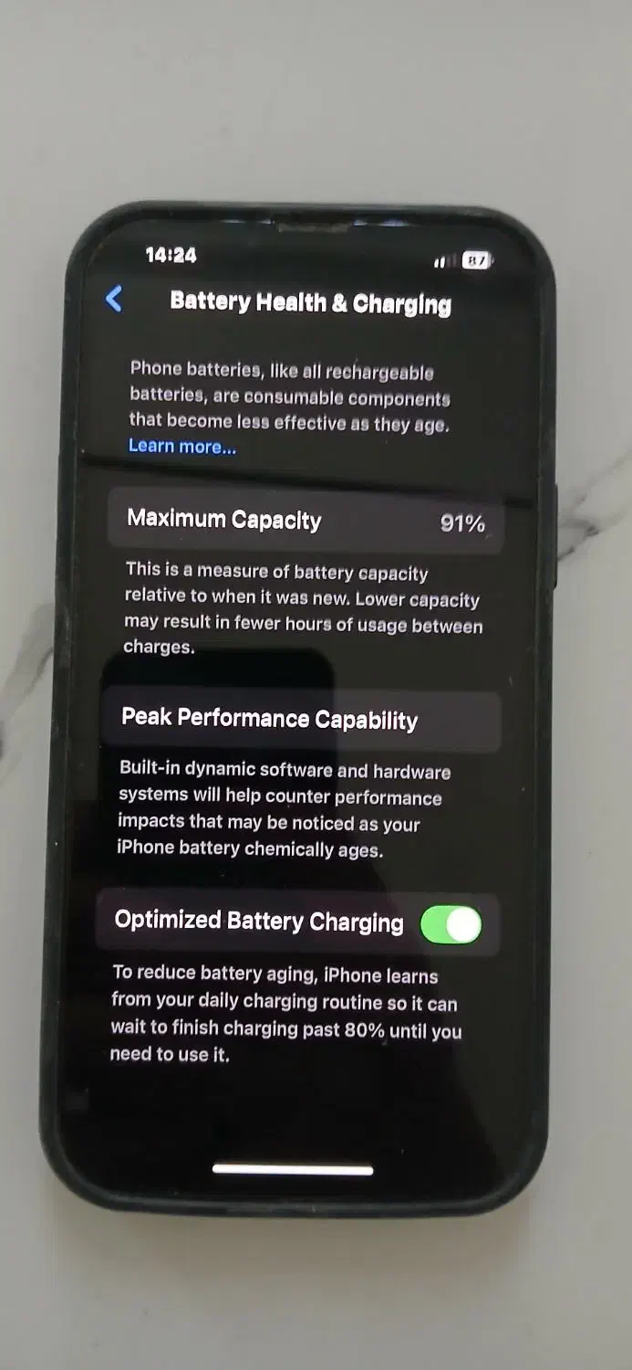 ایفون ۱۳ پرومکس باطری فابریک ۹۱|موبایل|اصفهان, آبشار|دیوار