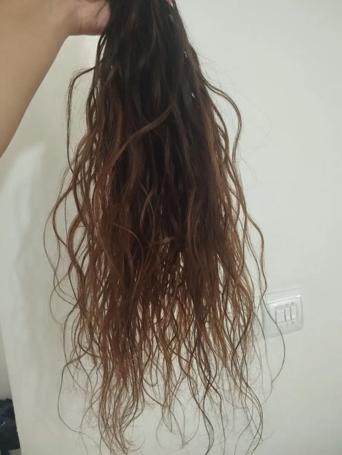 موی اکستنشن طبیعی ۵۰ تا ۶۸سانت|آرایشی، بهداشتی، درمانی|پرند, فاز ۲|دیوار