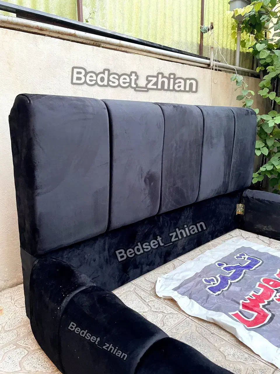 تخت خواب دو نفره تدی پنبه|تخت و سرویس خواب|بومهن, |دیوار