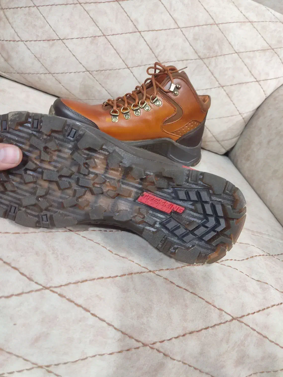 حراج کفش چرم پیاده روی نیم بوت چرم کوه نوردی|کیف، کفش، کمربند|گلستان (تهران), |دیوار