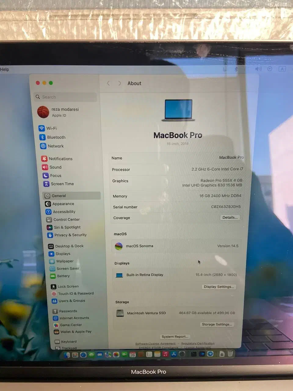 مک بوک اپل تاچ بار 15 اینچ در حد نو 2019|رایانه همراه|تهران, پردیسان|دیوار