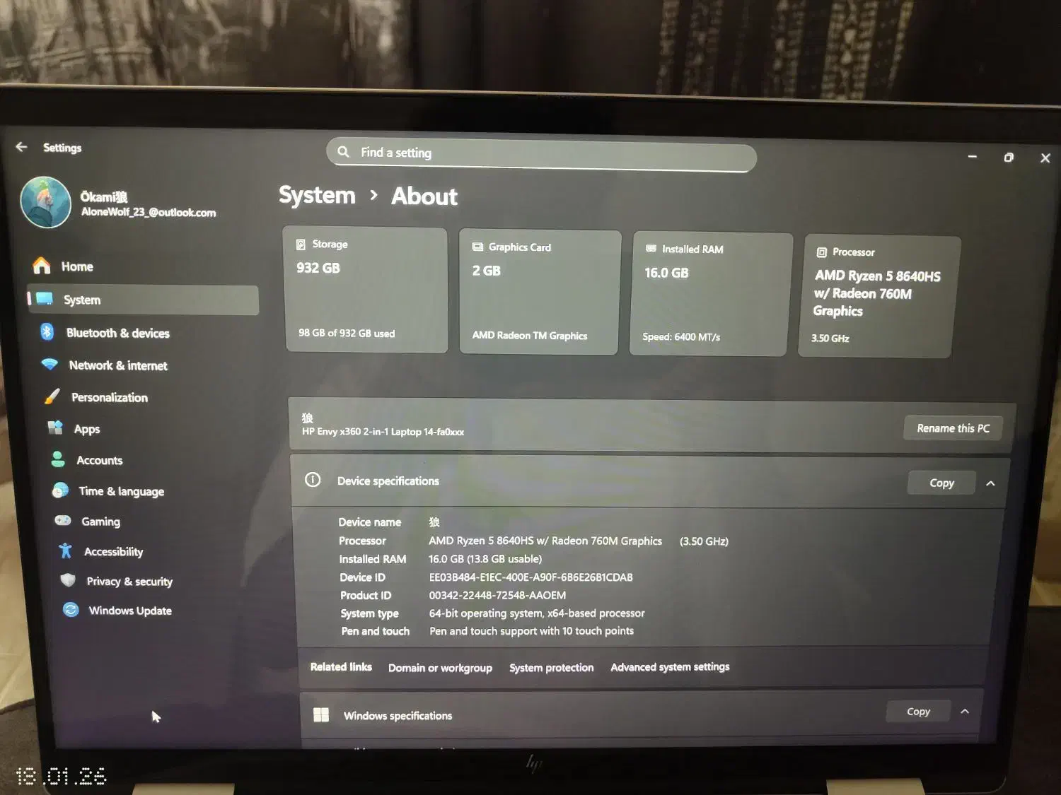 HP envy x360|رایانه همراه|آستانه اشرفیه, |دیوار