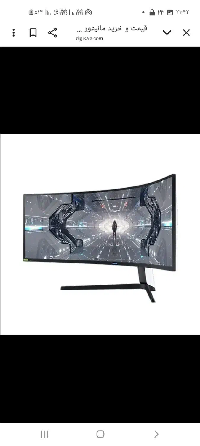 مانیتور۴۹اینچ خمیده سامسونگ|قطعات و لوازم جانبی رایانه|شریف‌آباد, |دیوار