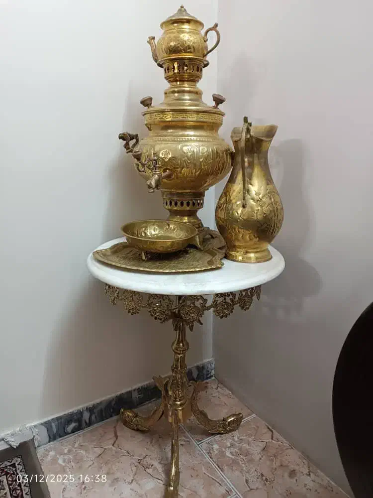 میز و سماور برنج|سماور، چایساز، قهوهساز|تهران, مسعودیه|دیوار