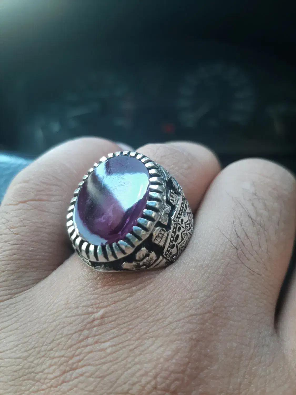 انگشتر نقره قلم کاری|جواهرات|ایذه, |دیوار