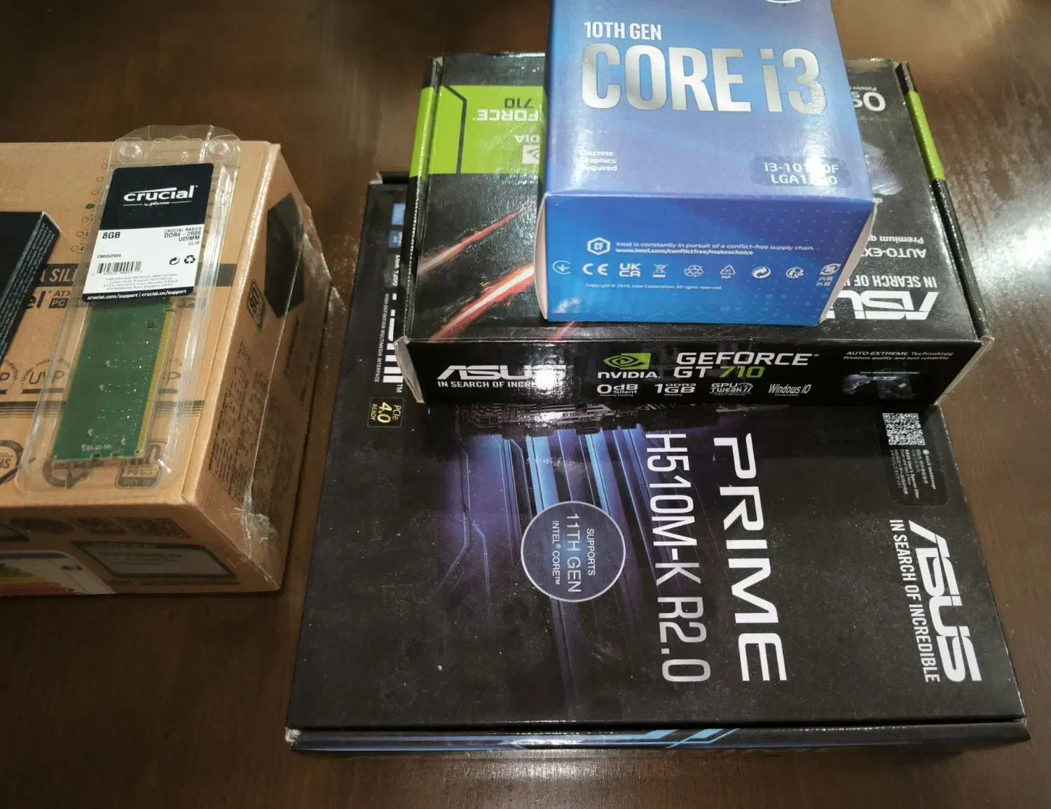 قطعات سیستم کامل  نو  cpu main ram power|رایانه رومیزی|ساری, |دیوار