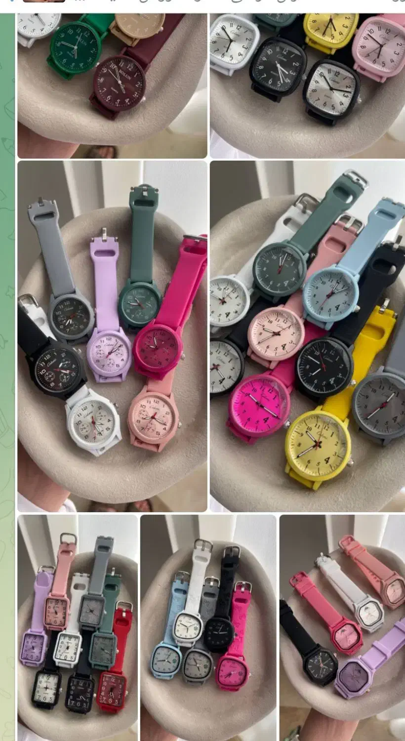 گوشواره ژوپینگ حلقه ای وساعت مچی رنگ پاستیلی|بدلیجات|ایلام, |دیوار