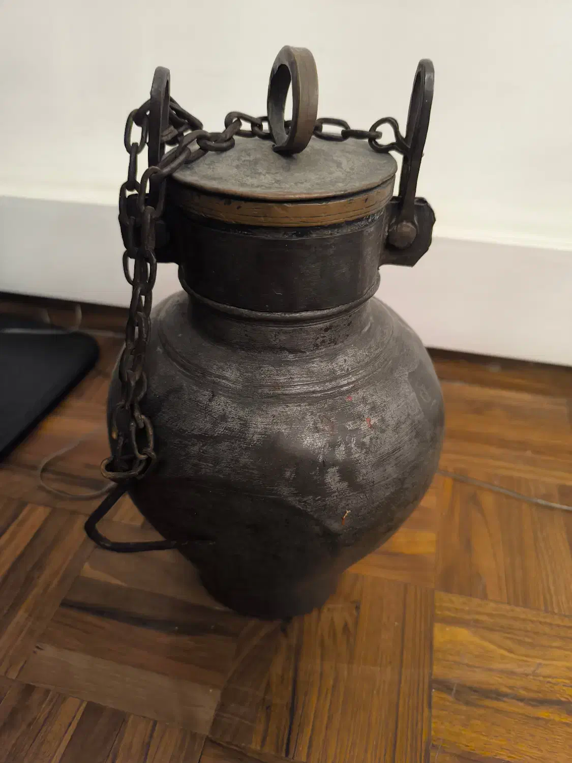 دبه قدیمی مس قدمت ۱۵۰ سال|کلکسیون اشیاء عتیقه|تهران, ایرانشهر|دیوار