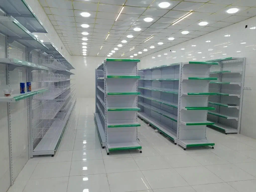 قفسه با لیبل سبز رنگ|فروشگاه و مغازه|گوهرکوه, |دیوار