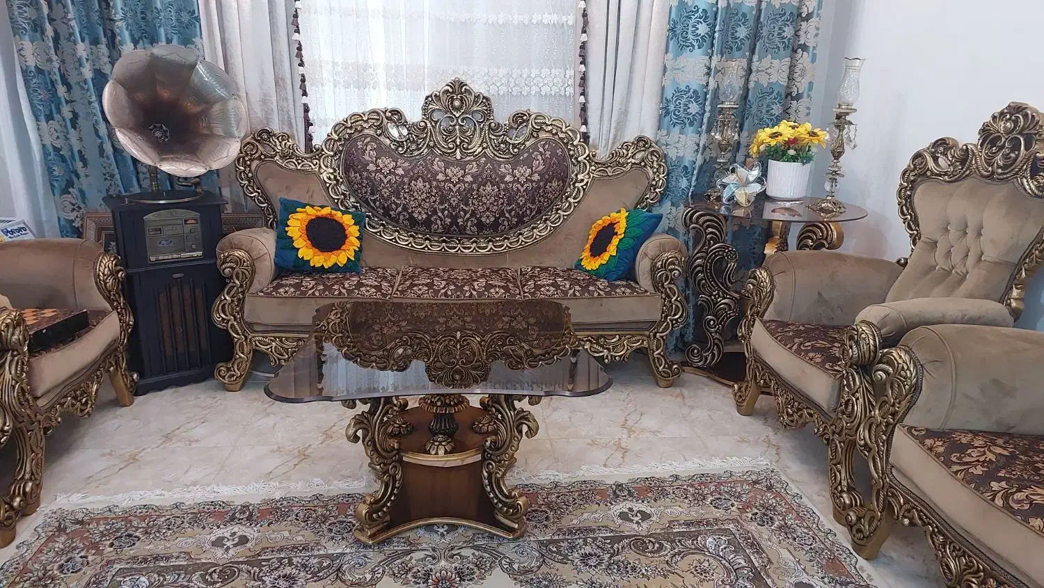 مبل استیل ۷ نفره به همراه میز نهار خوری ۶ نفره|مبلمان خانگی و میز عسلی|نکا, |دیوار