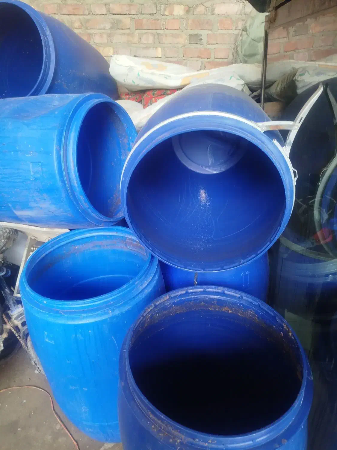 بشکه پلاستیکی ۱۲۰لیتری|ظروف نگهدارنده، پلاستیکی، یک‌بارمصرف|بوکان, |دیوار