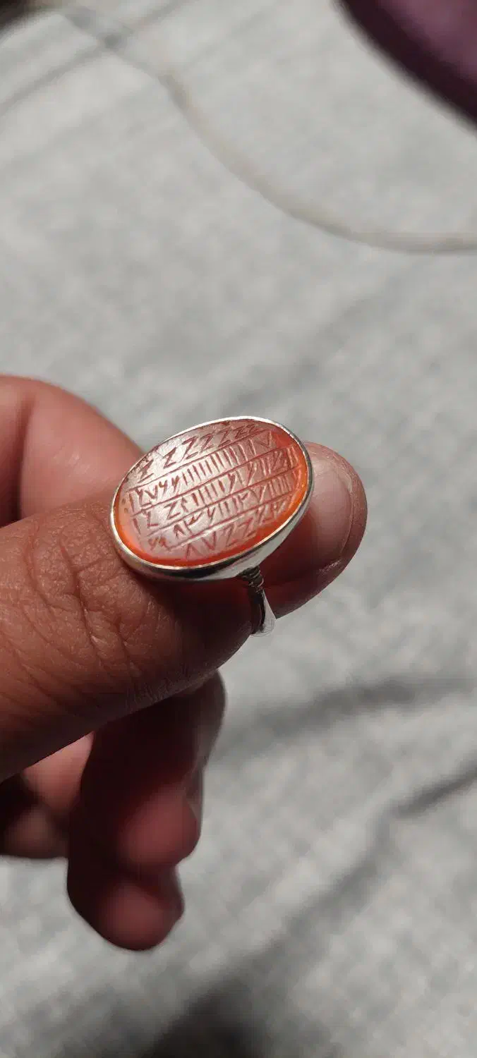 انگشتر حرز خاتم قاجاری|جواهرات|میبد, |دیوار