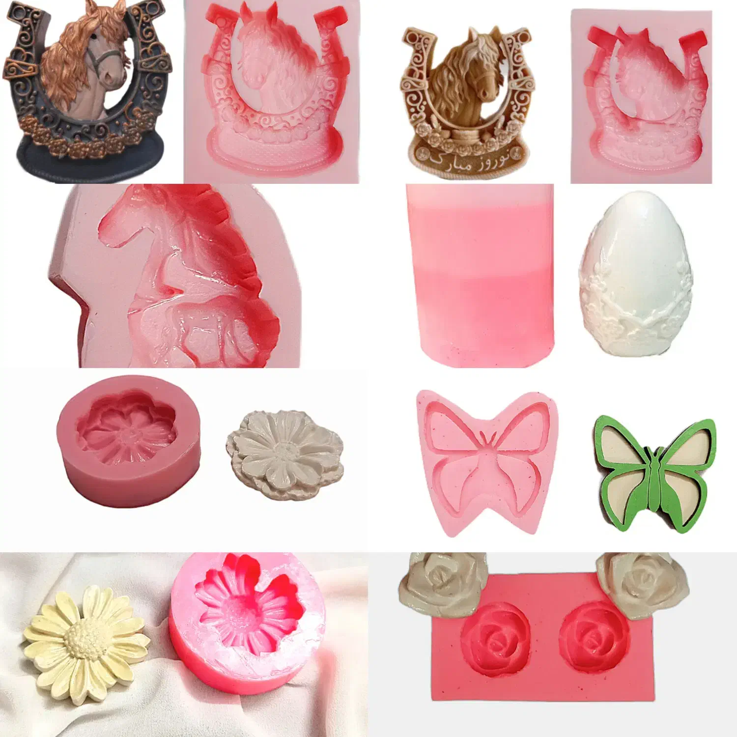 انواع قالب سیلیکونی شمع،رزین،سنگ مصنوعی نو|صنایع دستی و سایر لوازم تزئینی|فولادشهر, فولادشهر|دیوار