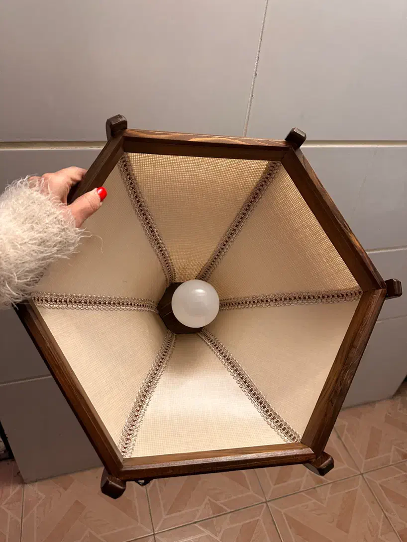 ۲ عدد لوستر چوبی|لوستر و چراغ آویز|قزوین, |دیوار