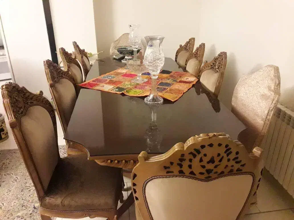 ناهارخوری چوب راش و گردو|میز و صندلی غذاخوری|پردیس, فاز ۲|دیوار