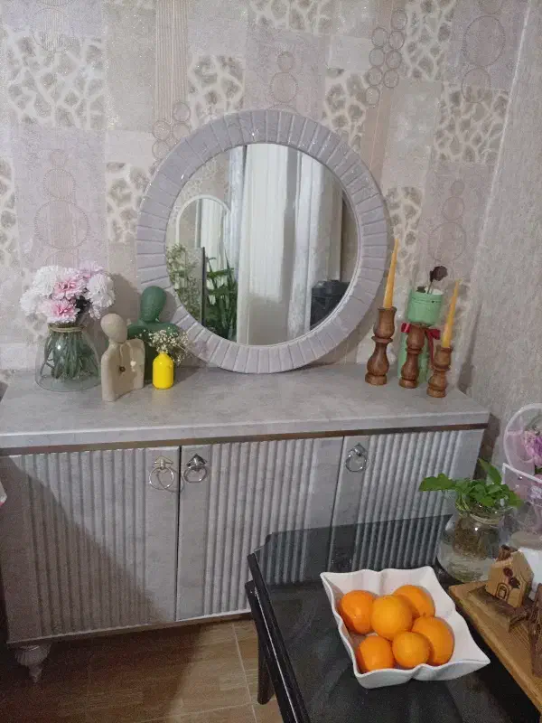 آیینه کنسول طوسی|بوفه، ویترین، کنسول|کرمانشاه, |دیوار