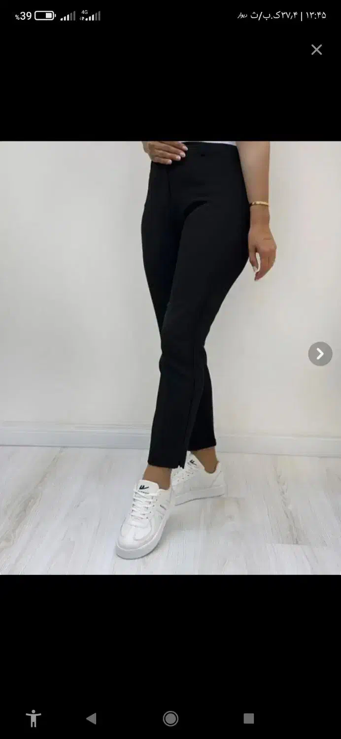 شلوار مشکی زنانه چاکدار سایز 52|لباس|کوهدشت, |دیوار