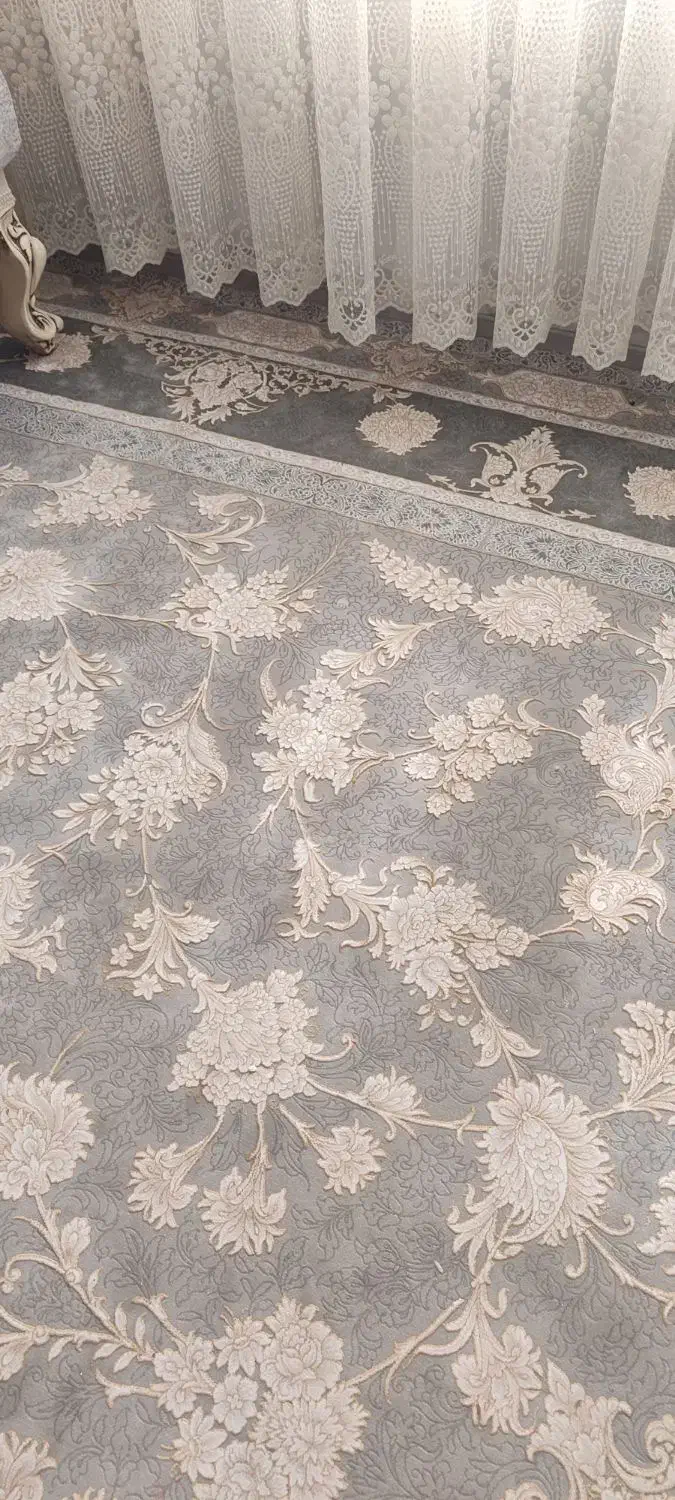 جفت فرش ۱۲ متری گل برجسته۱۲۰۰ شانه|فرش|بیرجند, |دیوار