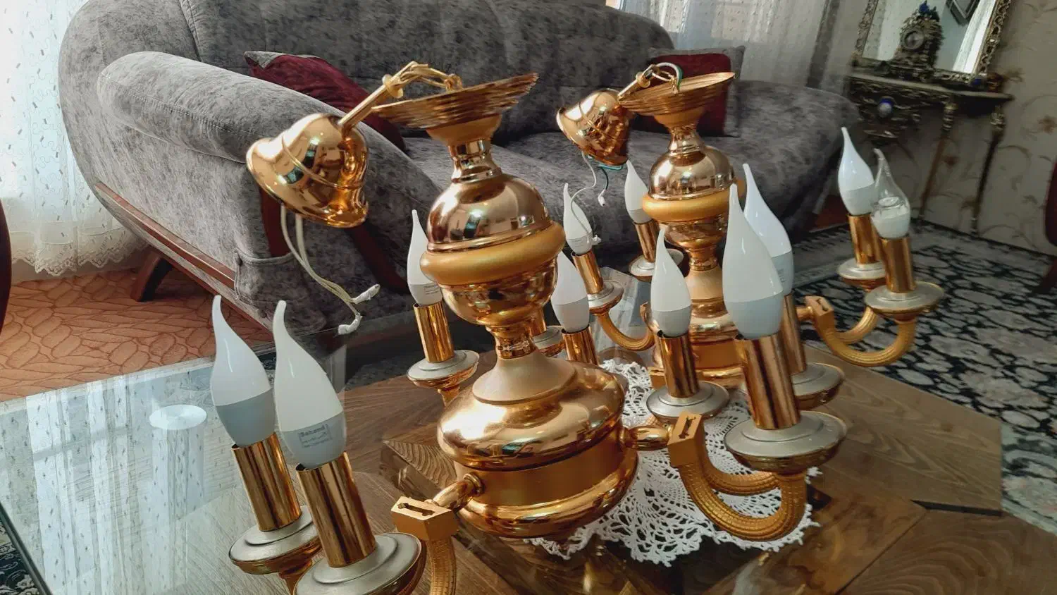 لوستر|لوستر و چراغ آویز|مشهد, پنجتن|دیوار